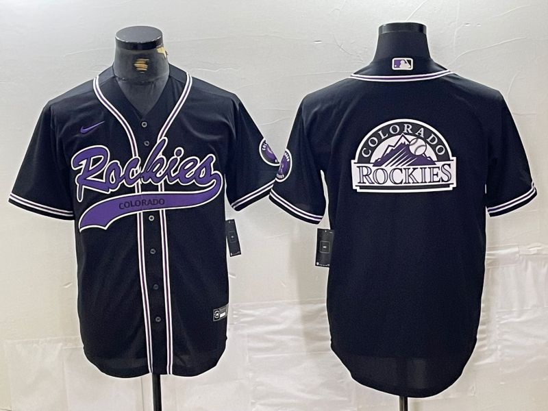 Men Colorado Rockies Blank Black Joint name Nike 2024 MLB Jersey style 5